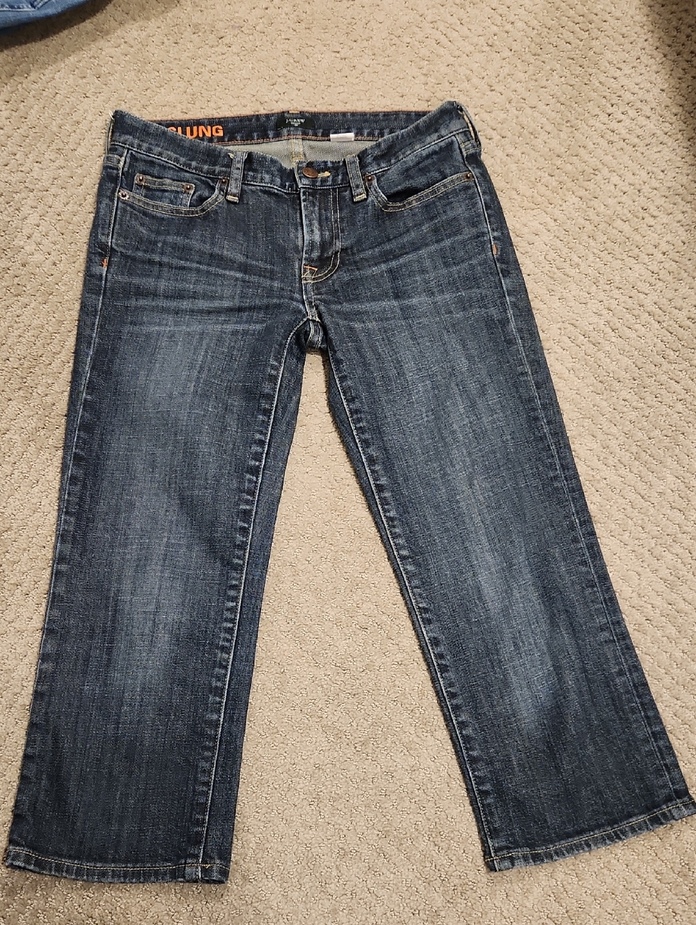 NEW J. Crew HIPSLUNG Women’s Dark Blue Capri Jeans - Classic Straight Fit 26"